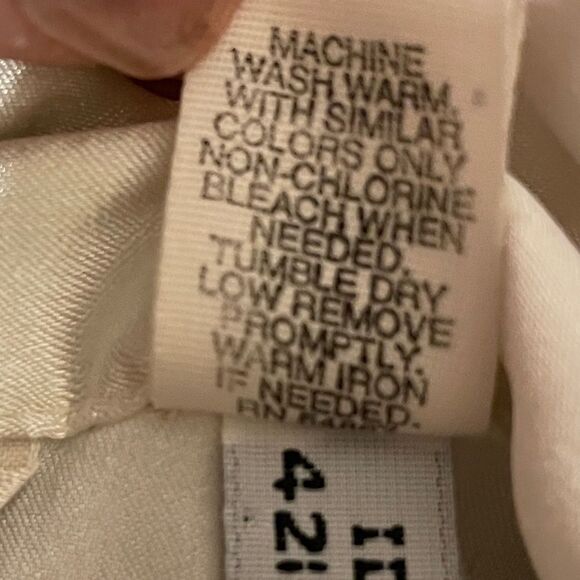 Vintage Victoria’s Secret Button Down Shirt Sleeve Pajama Top Ivory White Size M - Picture 3 of 8